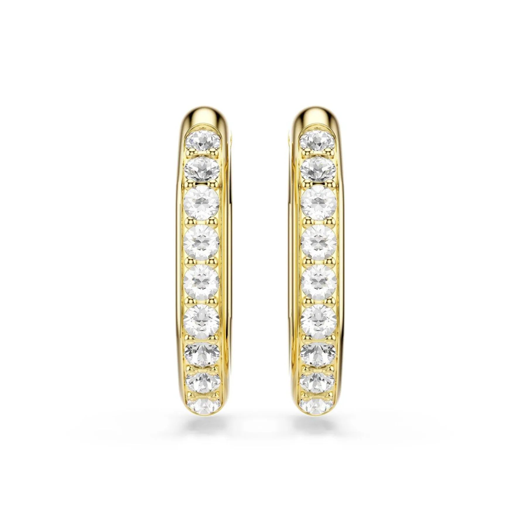 Swarovski Dextera Yellow Gold Tone Crystal Hoop Earrings