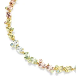 Swarovski Gema Yellow Gold Plated Crystal Necklace
