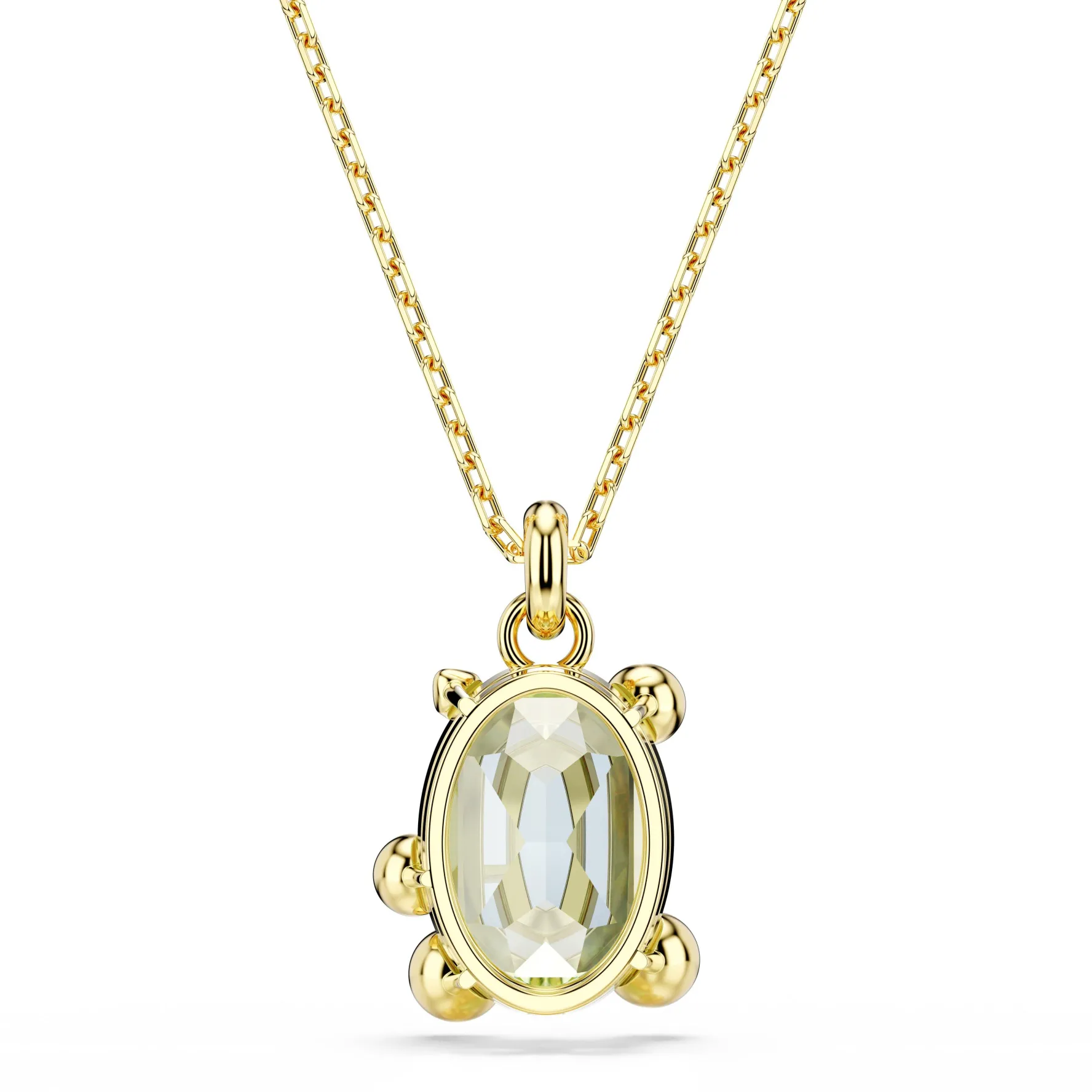 Swarovski Gema Yellow Gold Plated Crystal Pendant