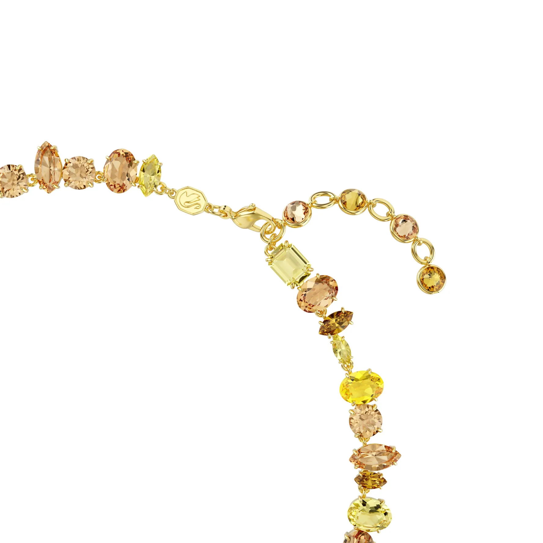 Swarovski Gema Yellow Gold Tone Crystal Necklace