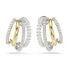 Swarovski Hyperbola Silver Cubic Zirconia Hoop Earrings