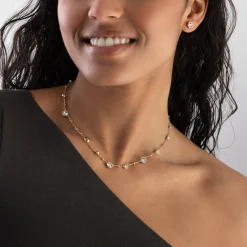 Swarovski Imber Yellow Gold Tone Crystal Necklace