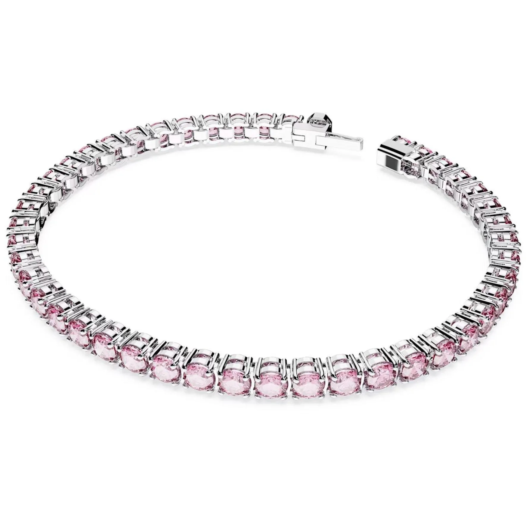 Swarovski Matrix Pink Tennis Bracelet