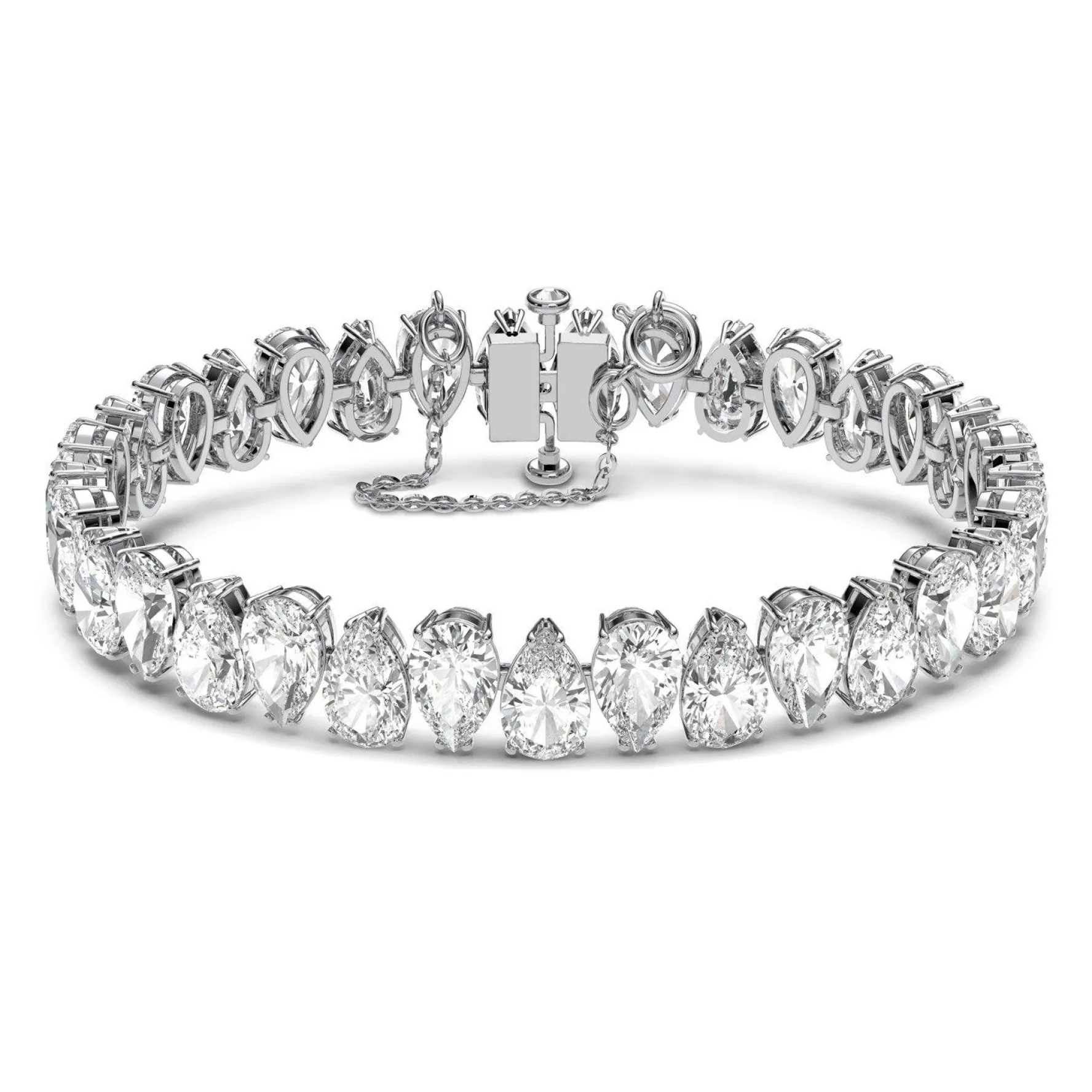 Swarovski Matrix Silver Crystal Tennis Bracelet