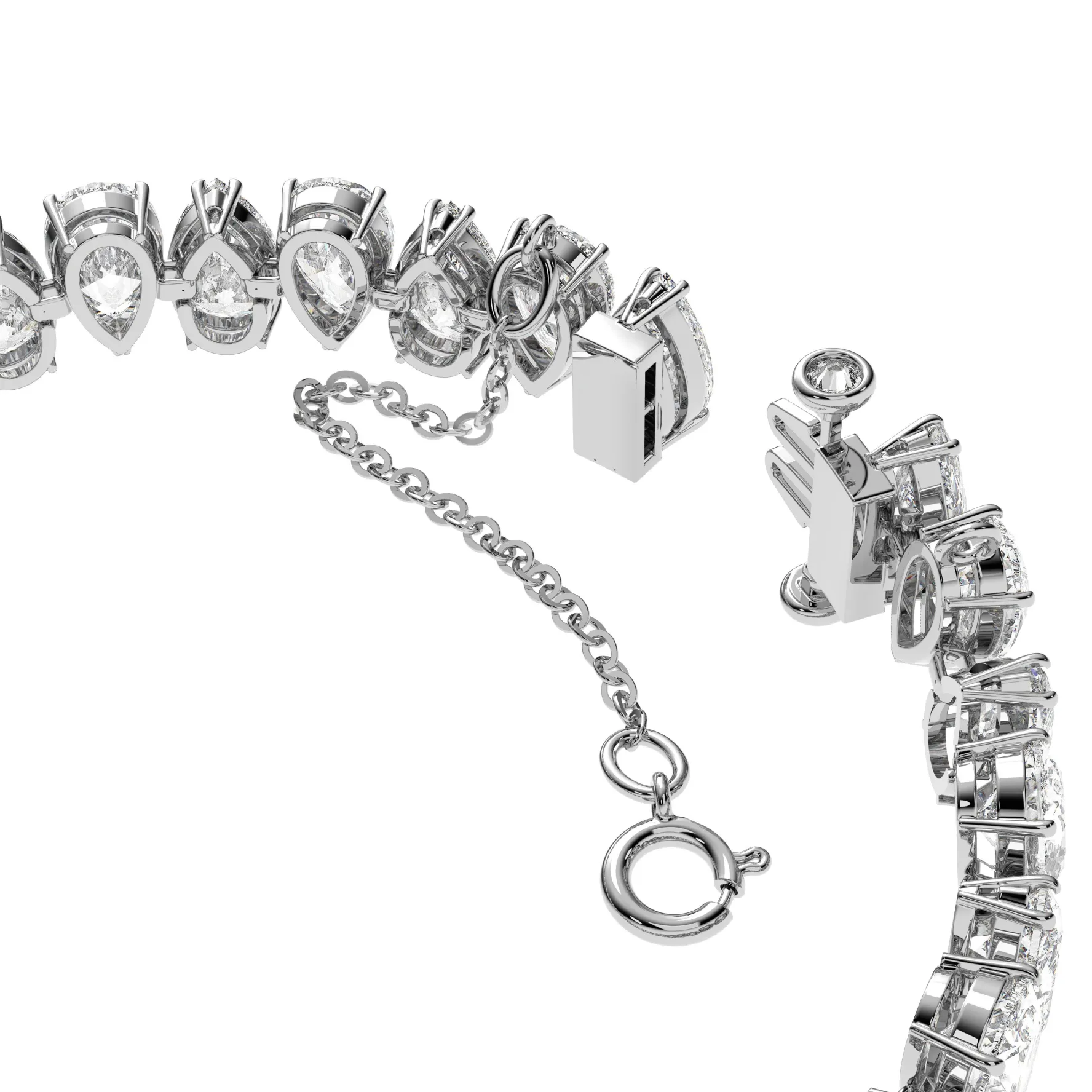 Swarovski Matrix Silver Crystal Tennis Bracelet