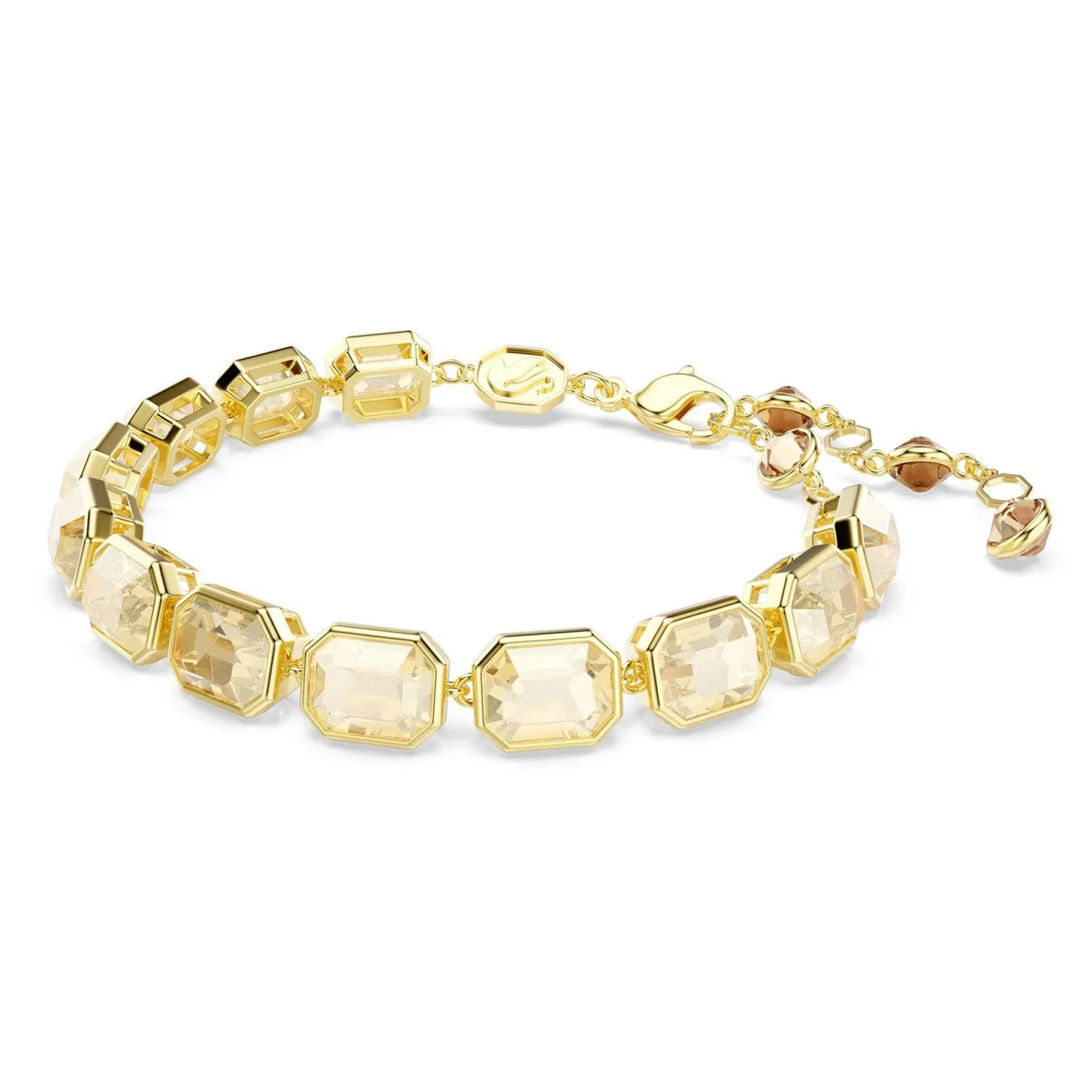 Swarovski Millenia Yellow Gold Tone Crystal Tennis Bracelet