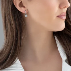 Swarovski Stilla Silver Crystal Drop Earrings