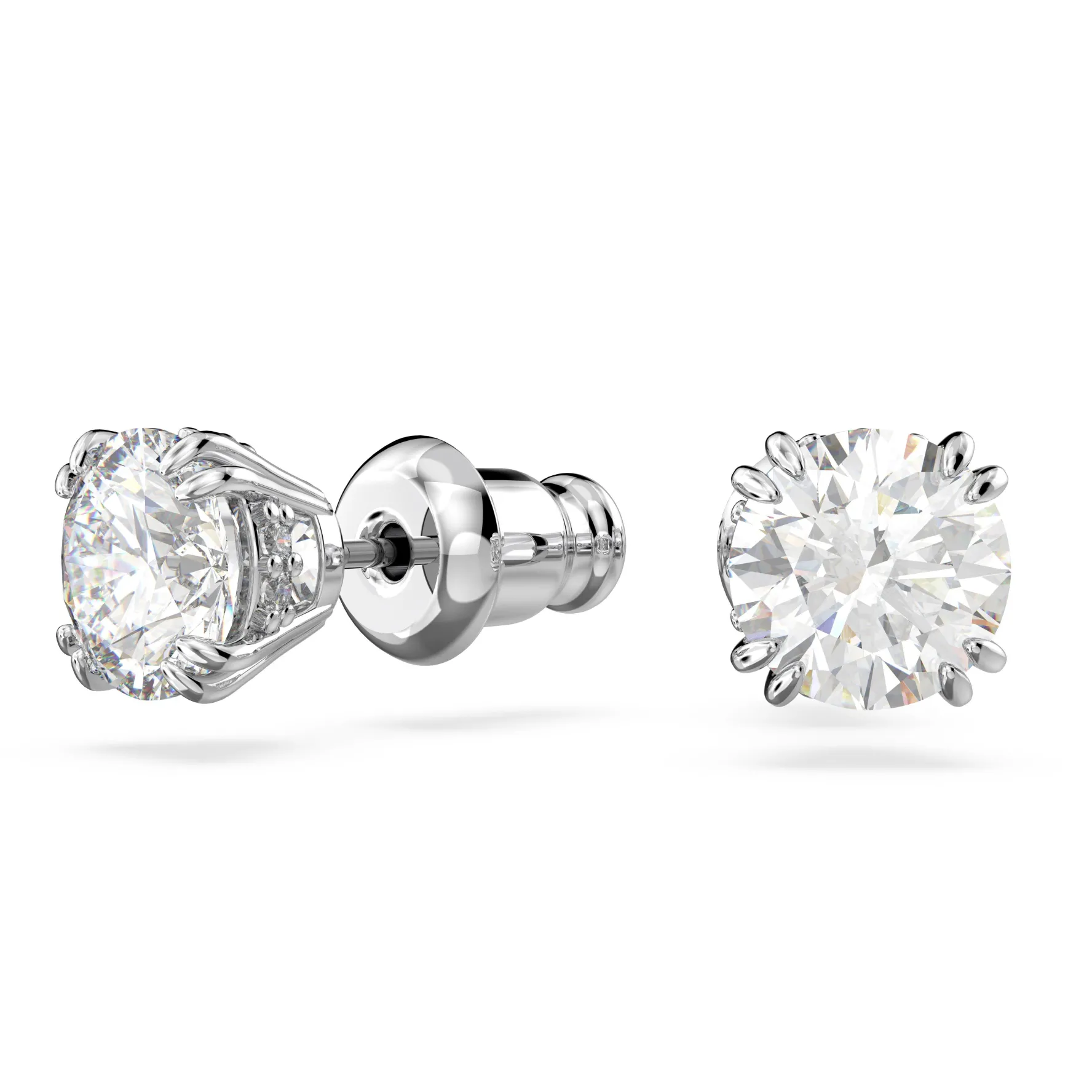 Swarovski Stilla Silver Stud Earrings
