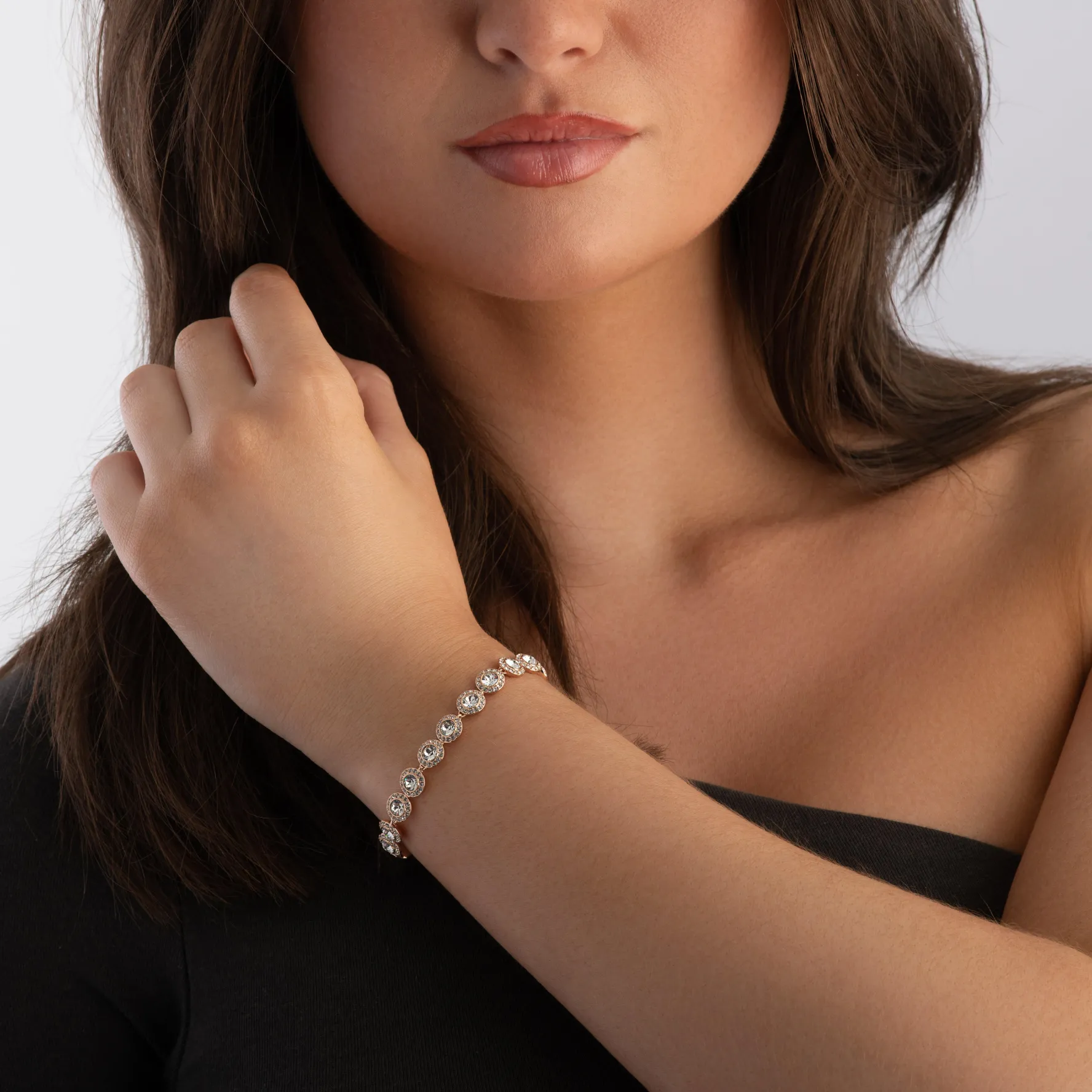Swarovski Una Angelic Rose Gold Tone Crystal Bracelet