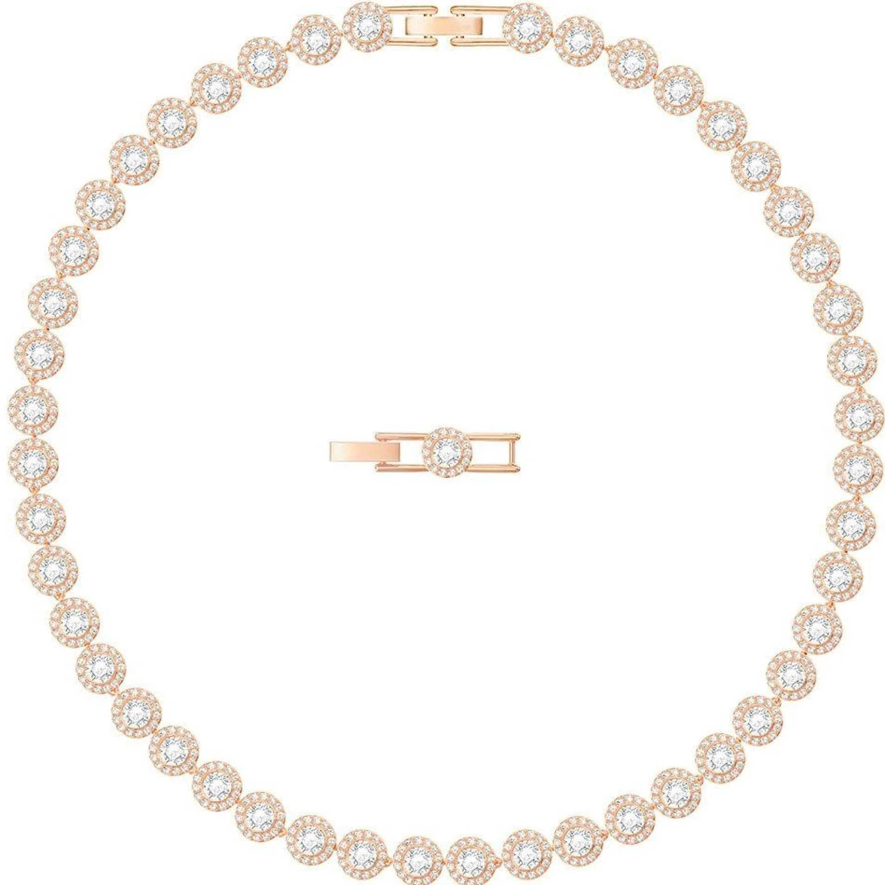 Swarovski Una Angelic Rose Gold Plated Tennis Necklace