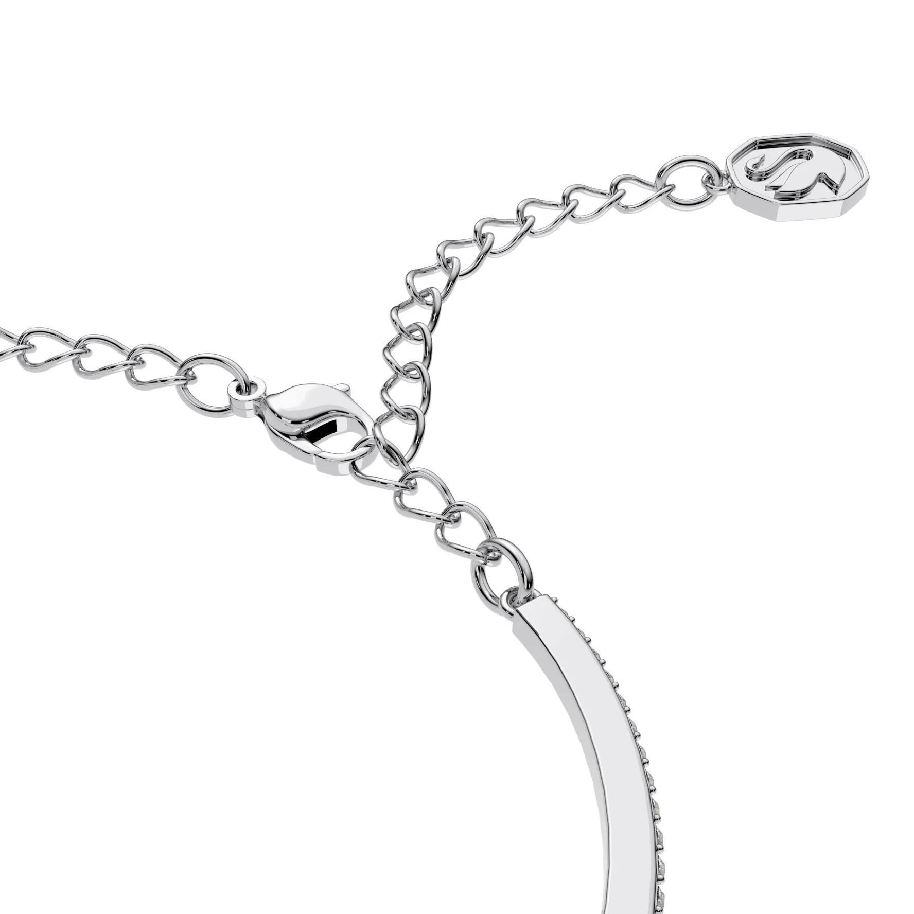 Swarovski Una Silver Crystal Bangle