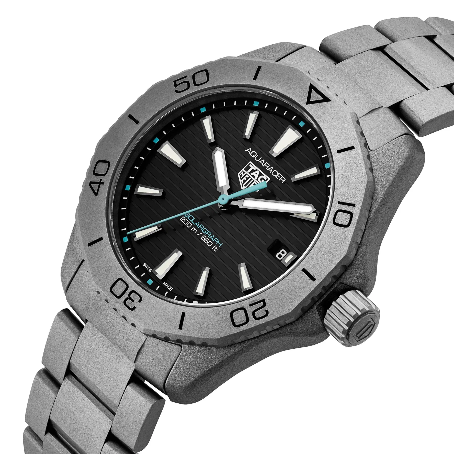 TAG Heuer Aquaracer Professional 200 Solargraph 40mm Titanium Men’s Watch