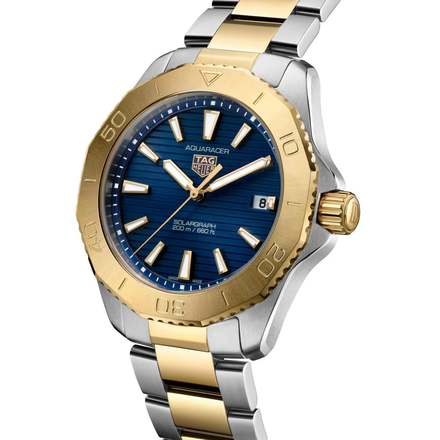 TAG Heuer Aquaracer Professional 200 Solargraph 40mm 18K Yellow Gold Men’s Watch