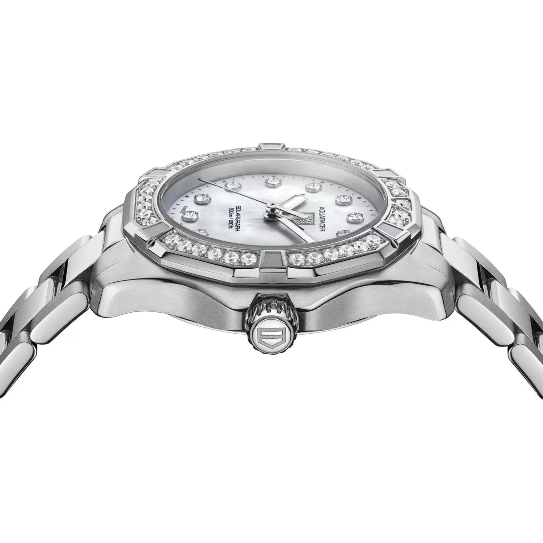 TAG Heuer Aquaracer Professional 200 Solargraph 34mm Diamond Ladies Watch