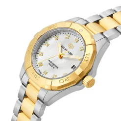 TAG Heuer Aquaracer Quartz Ladies Mother of Pearl Steel and 18K Yellow Gold 32mm Watch