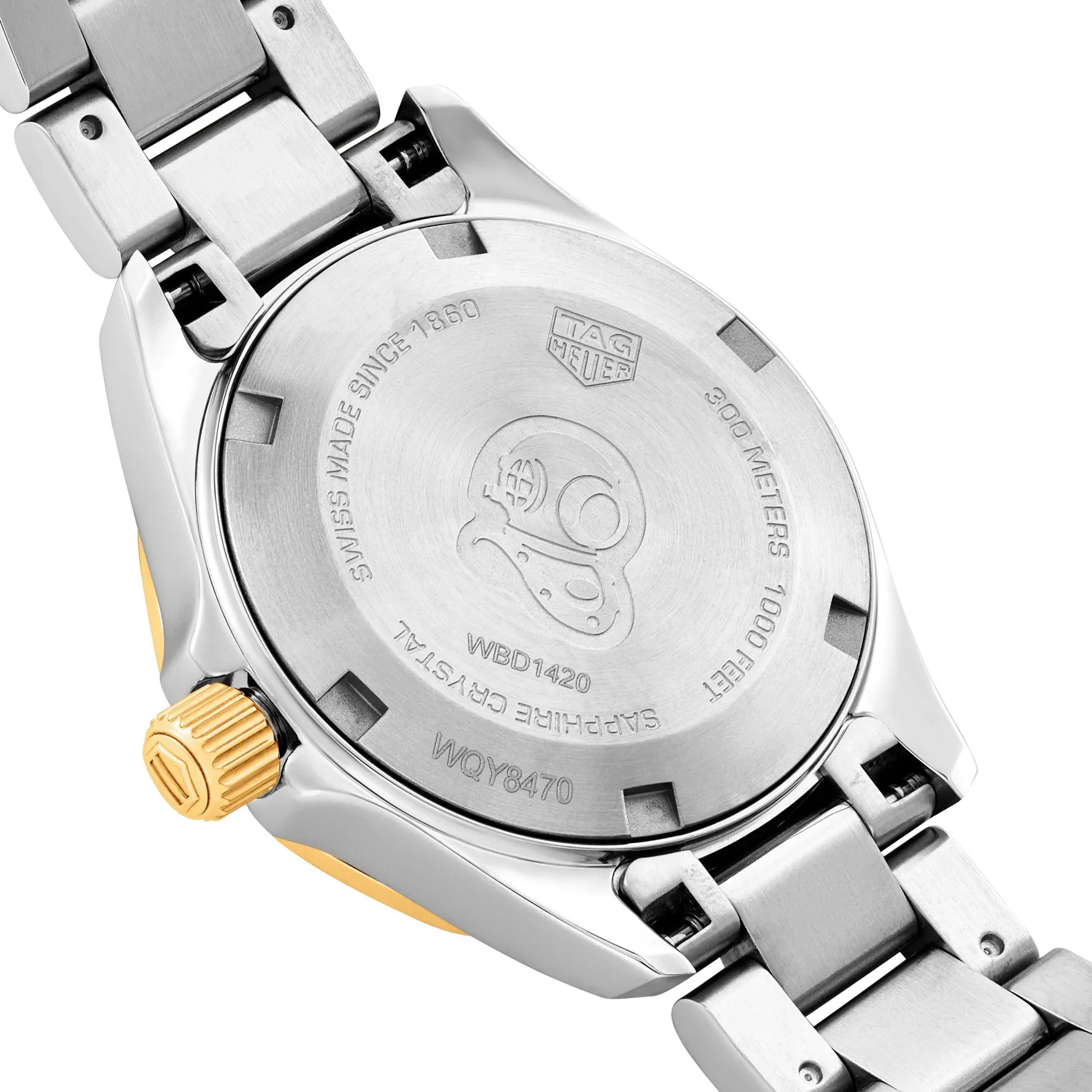 TAG Heuer Aquaracer Quartz Ladies Mother of Pearl Steel and 18K Yellow Gold Coating 27mm Watch