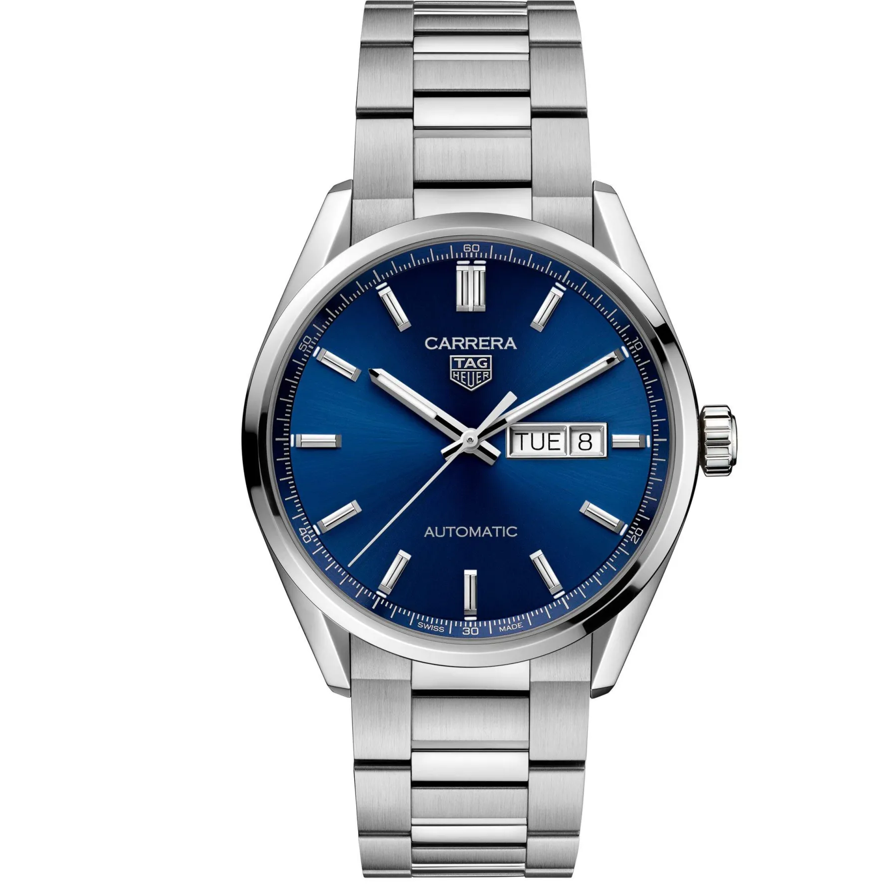 TAG Heuer Carrera Calibre 5 Automatic Mens Blue Steel Watch