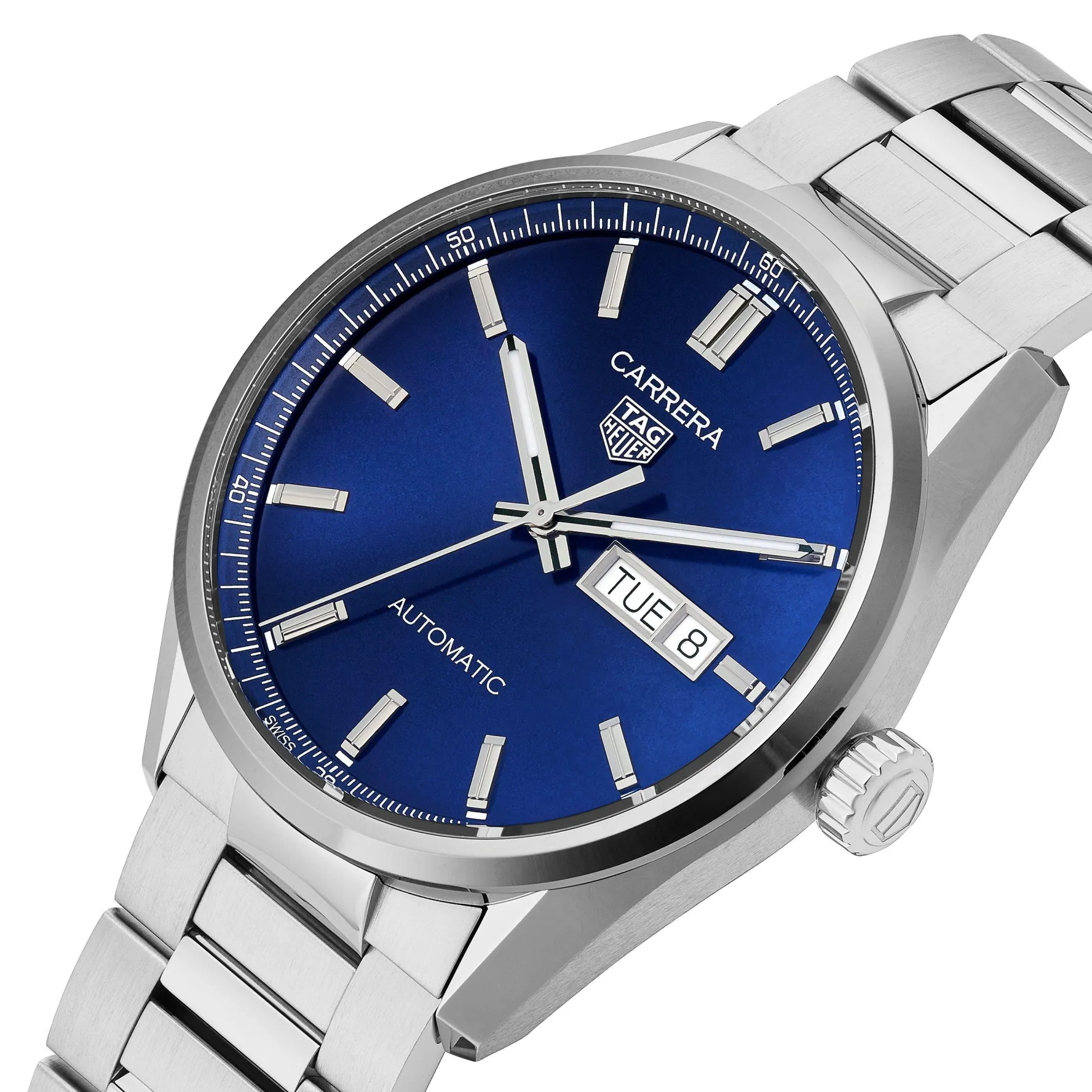 TAG Heuer Carrera Calibre 5 Automatic Mens Blue Steel Watch
