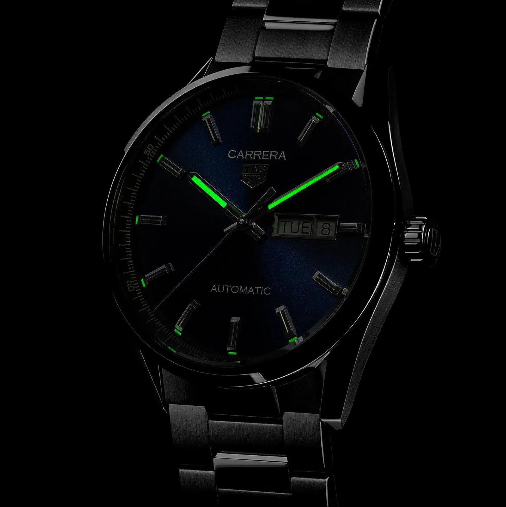 TAG Heuer Carrera Calibre 5 Automatic Mens Blue Steel Watch