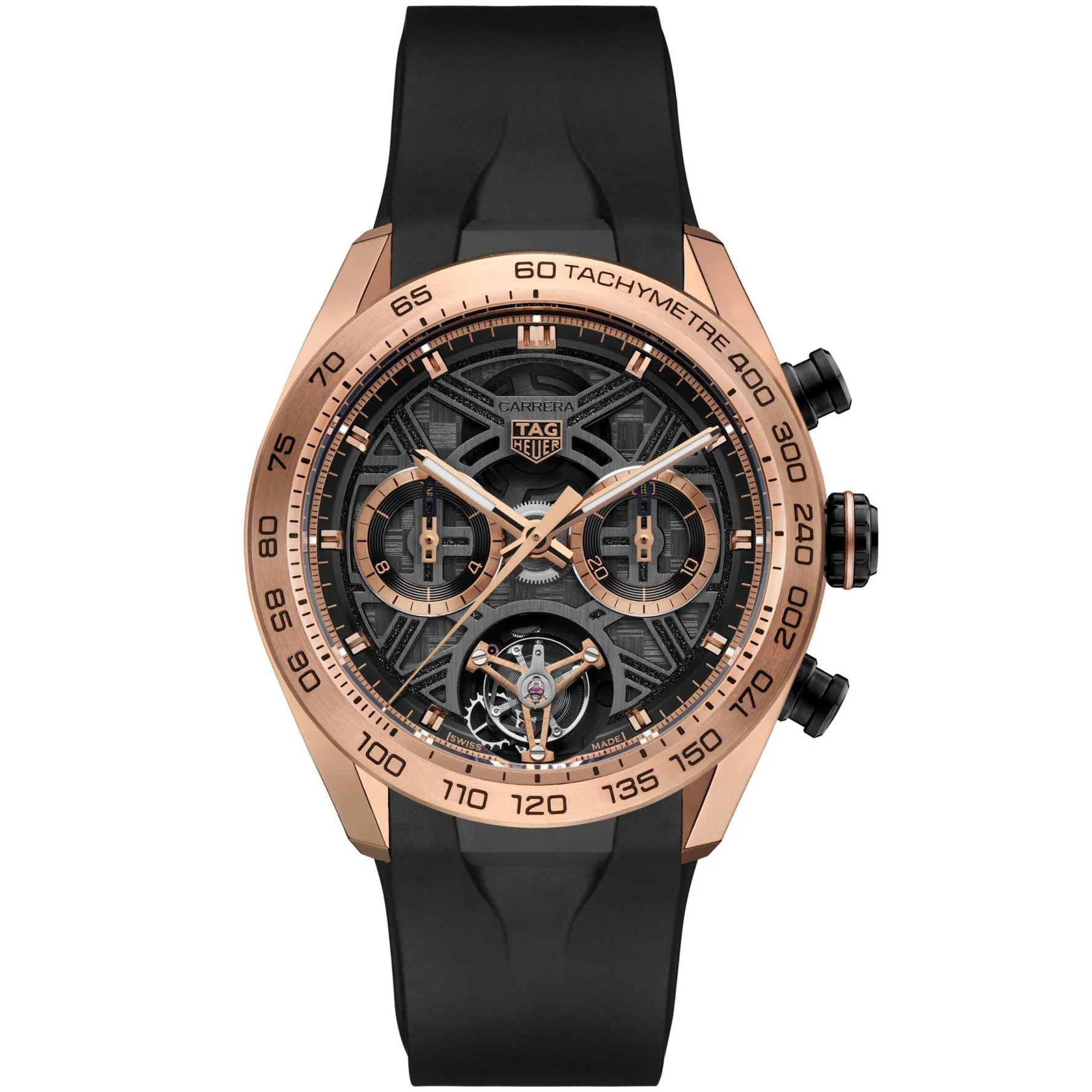 TAG Heuer Carrera Chrono Tourbillon Extreme Sport 44mm 18K Rose Gold Automatic Watch
