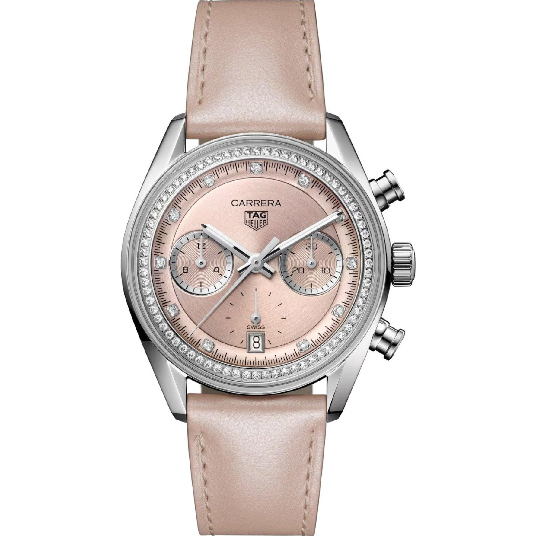 TAG Heuer Carrera Chronograph Glassbox 39mm Diamond Automatic Ladies Watch