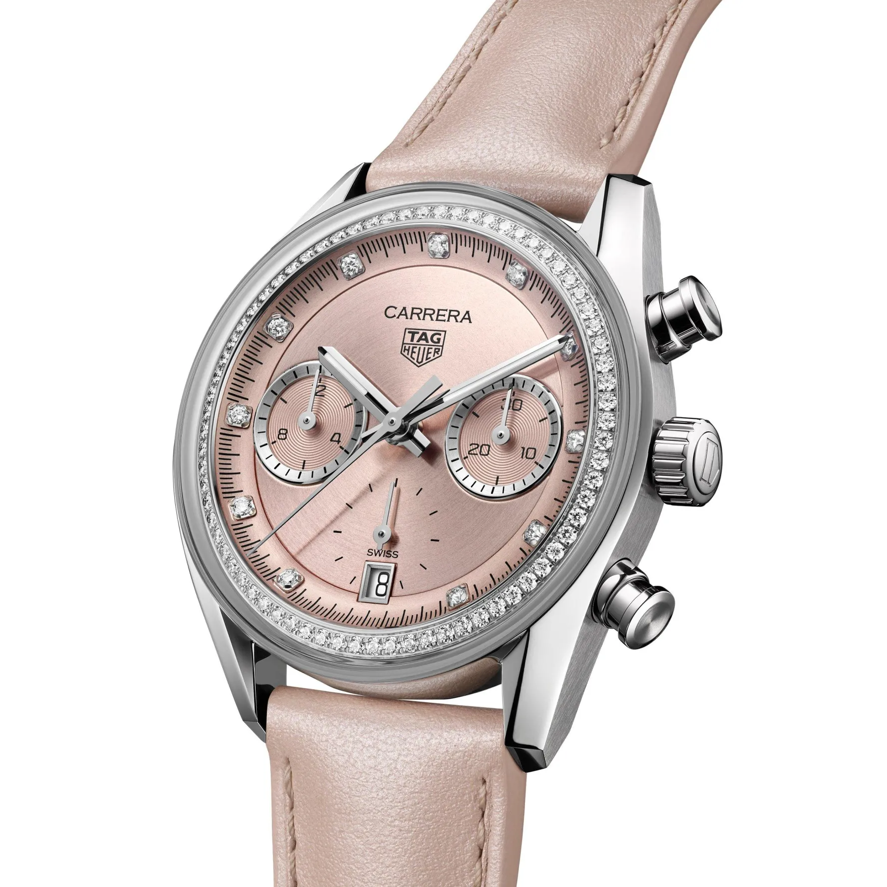 TAG Heuer Carrera Chronograph Glassbox 39mm Diamond Automatic Ladies Watch