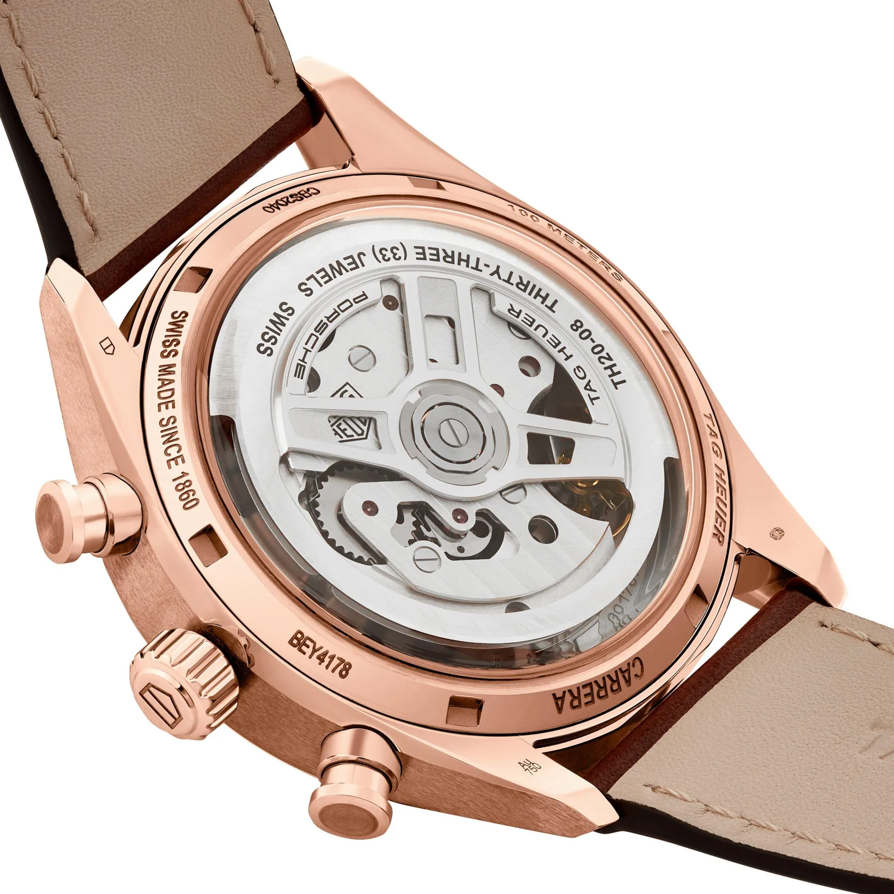 TAG Heuer Carrera Chronosprint X Porsche 42mm 18K Rose Gold Automatic Men's Watch