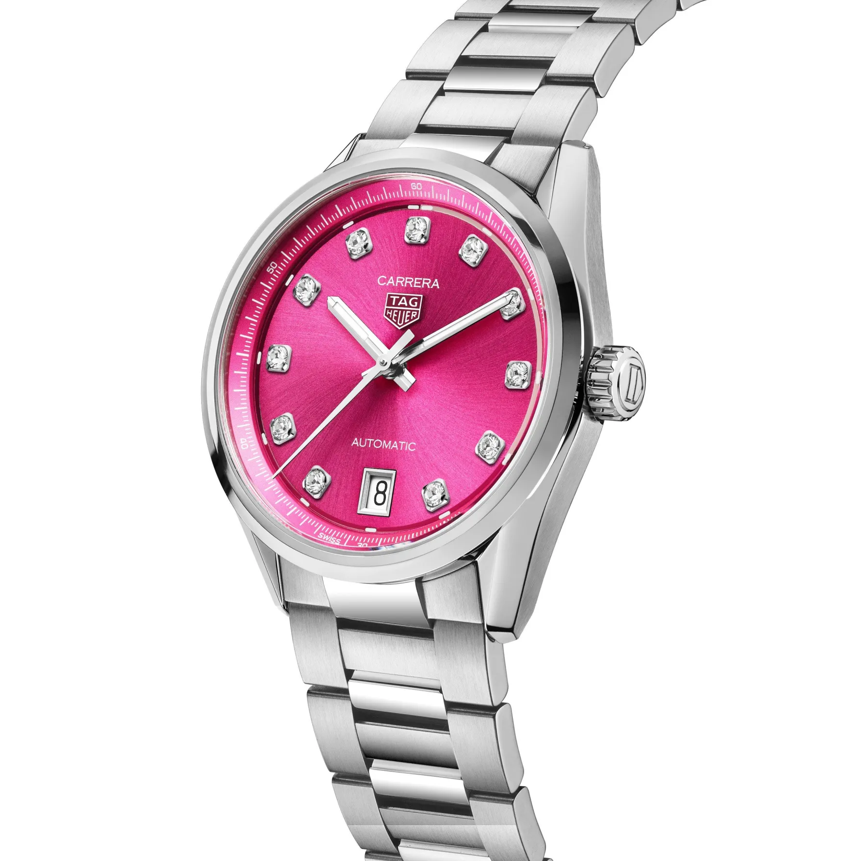 TAG Heuer Carrera Date 36mm Diamond Automatic Ladies Watch