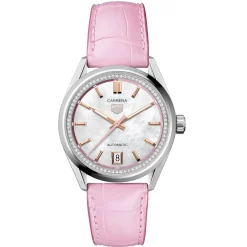 TAG Heuer Carrera Date 36mm Diamond Mother of Pearl Automatic Ladies Watch