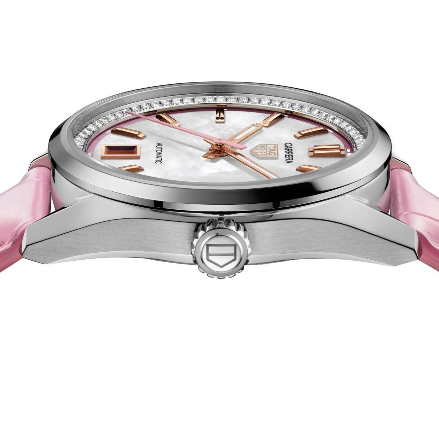 TAG Heuer Carrera Date 36mm Diamond Mother of Pearl Automatic Ladies Watch