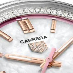 TAG Heuer Carrera Date 36mm Diamond Mother of Pearl Automatic Ladies Watch