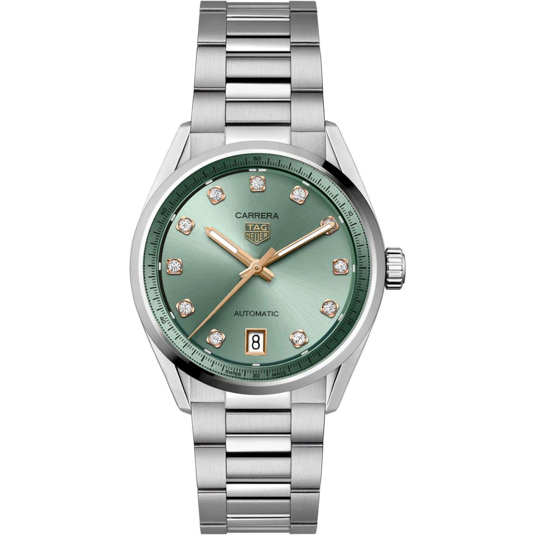 TAG Heuer Carrera Date 36mm Diamond Automatic Ladies Watch