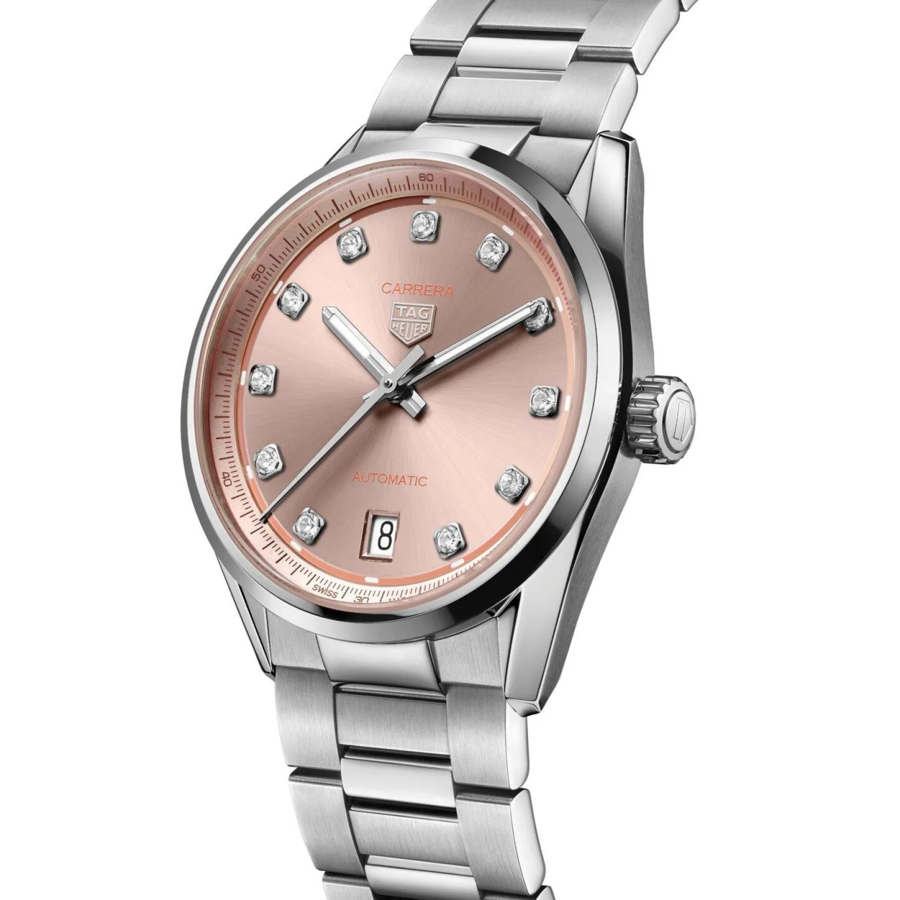 TAG Heuer Carrera Date 36mm Diamond Automatic Ladies Watch