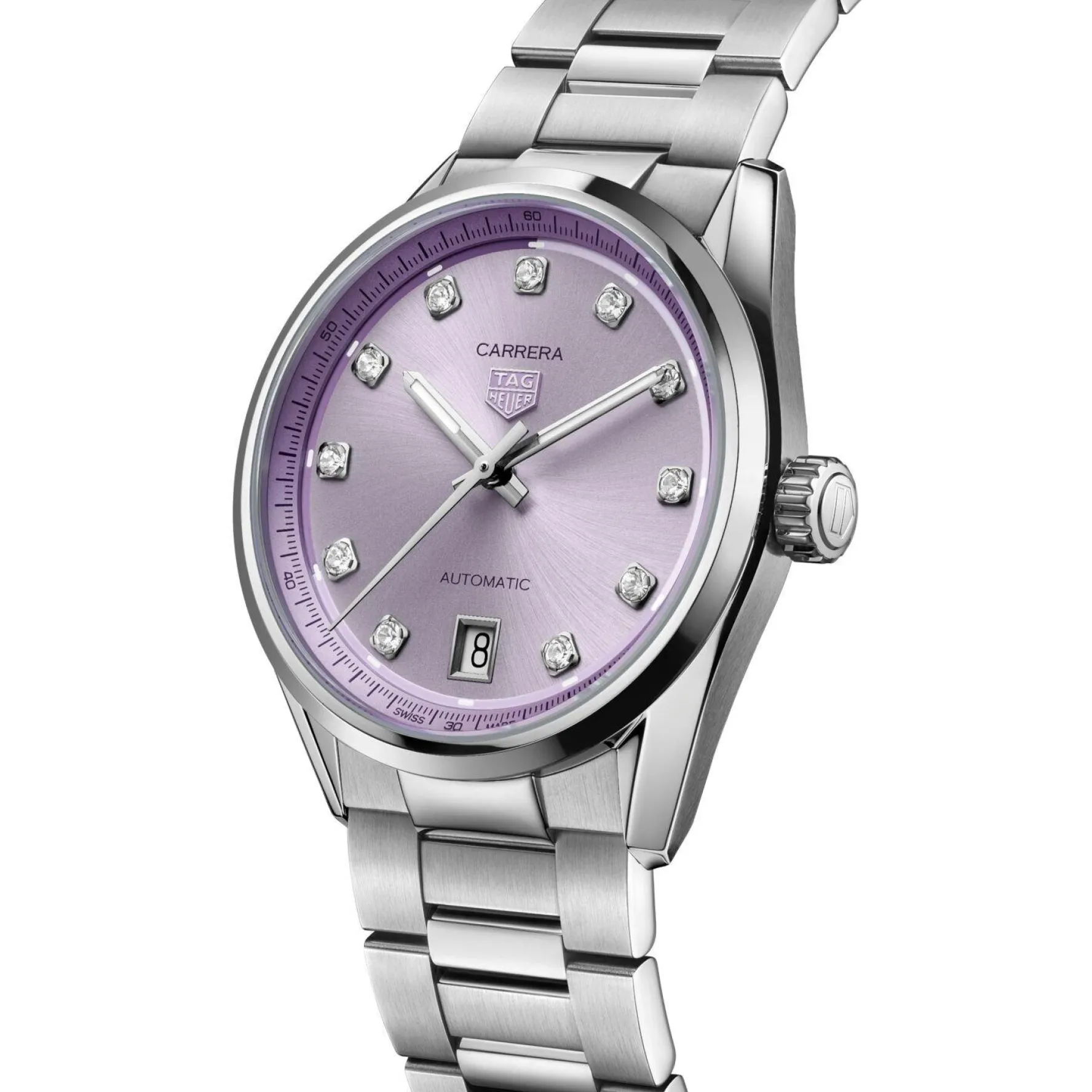TAG Heuer Carrera Date 36mm Diamond Automatic Ladies Watch