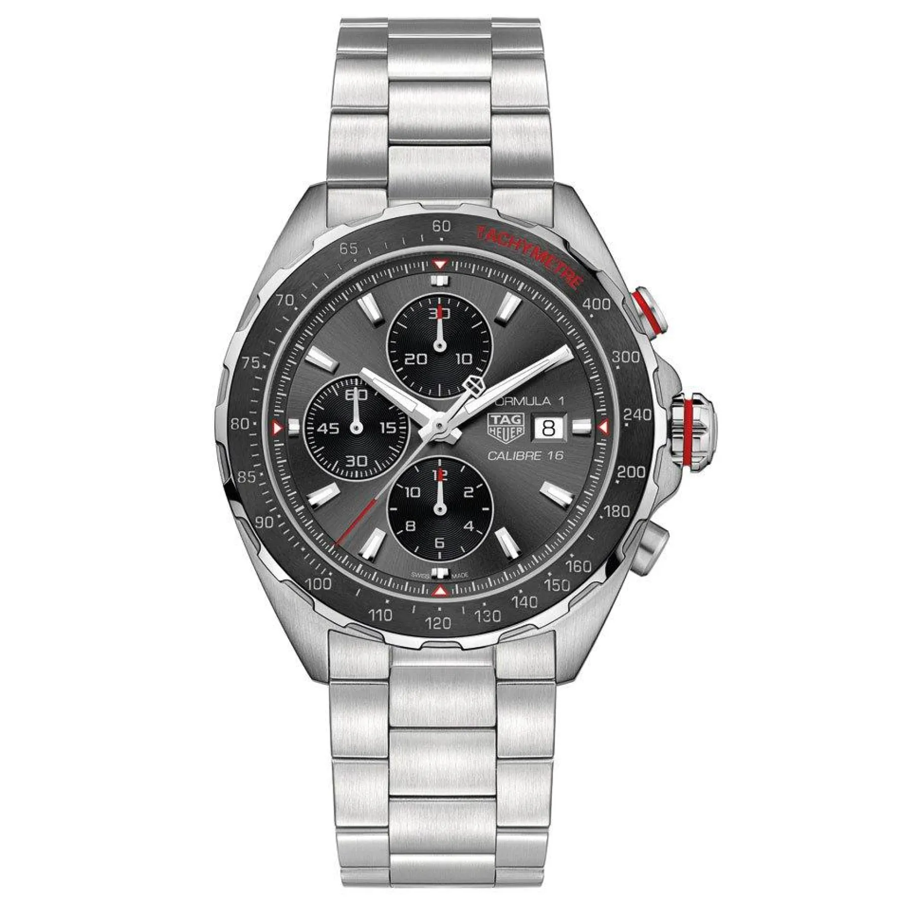 TAG Heuer Formula 1 Calibre 16 Automatic Men's Grey Steel Chronograph 44mm Watch