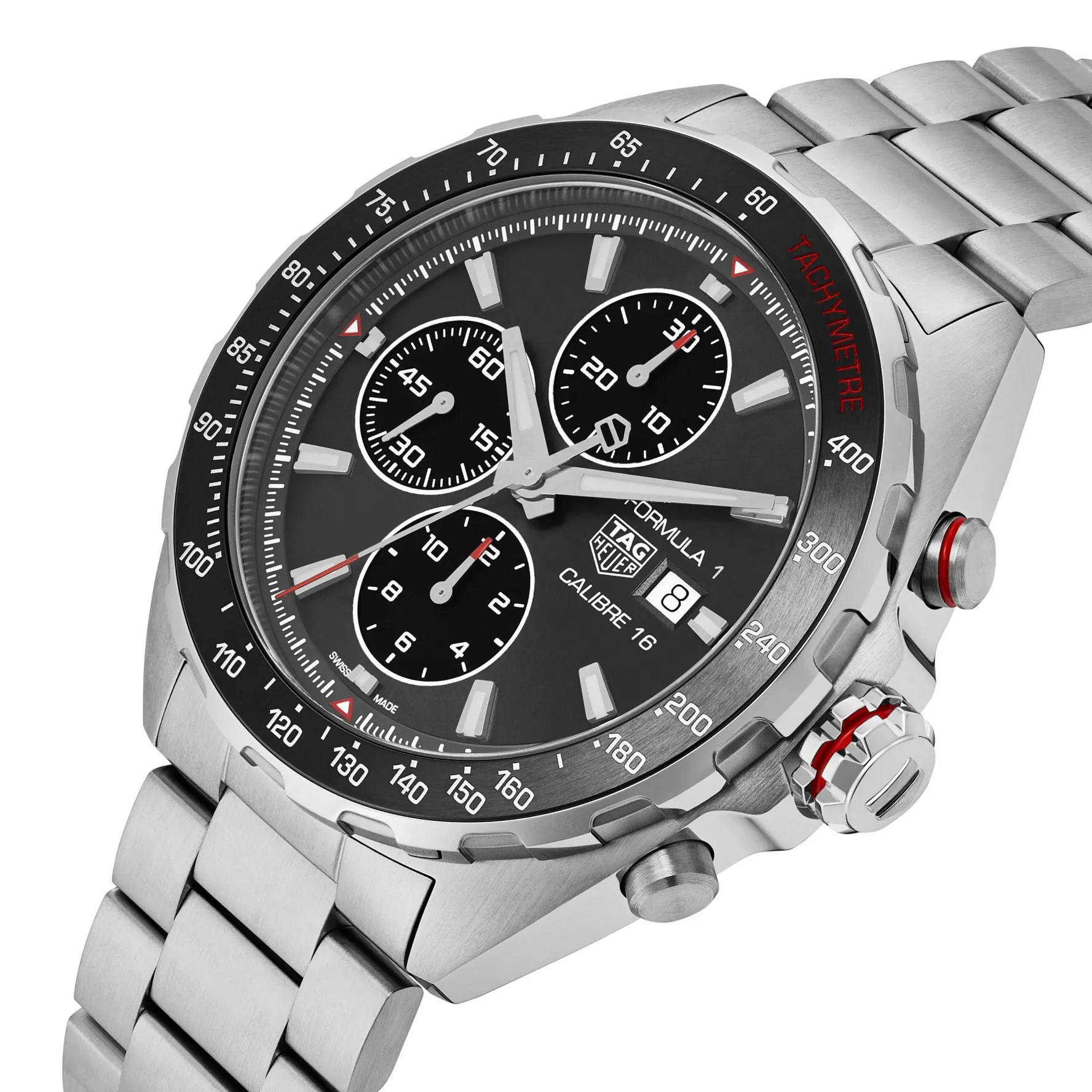 TAG Heuer Formula 1 Calibre 16 Automatic Men's Grey Steel Chronograph 44mm Watch