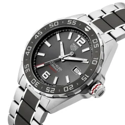 TAG Heuer Formula 1 Calibre 5 Automatic Men's Grey Steel and Black Ceramic Chronograph 43mm Watch