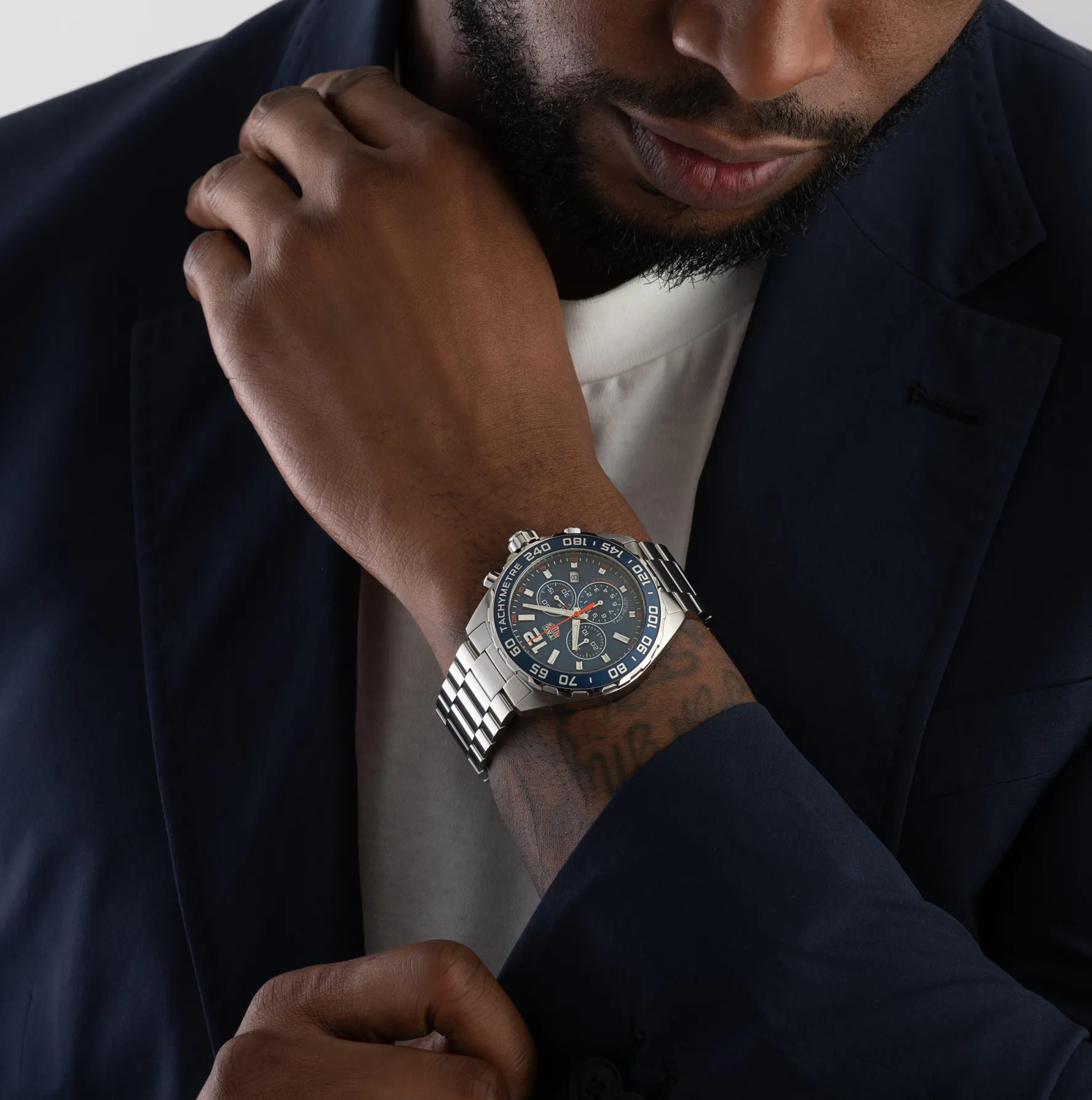 TAG Heuer Formula 1 Quartz Men's Blue Steel Chronograph 43mm Watch