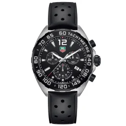 TAG Heuer Formula 1 Quartz Men's Black Rubber Chronograph 43mm Watch
