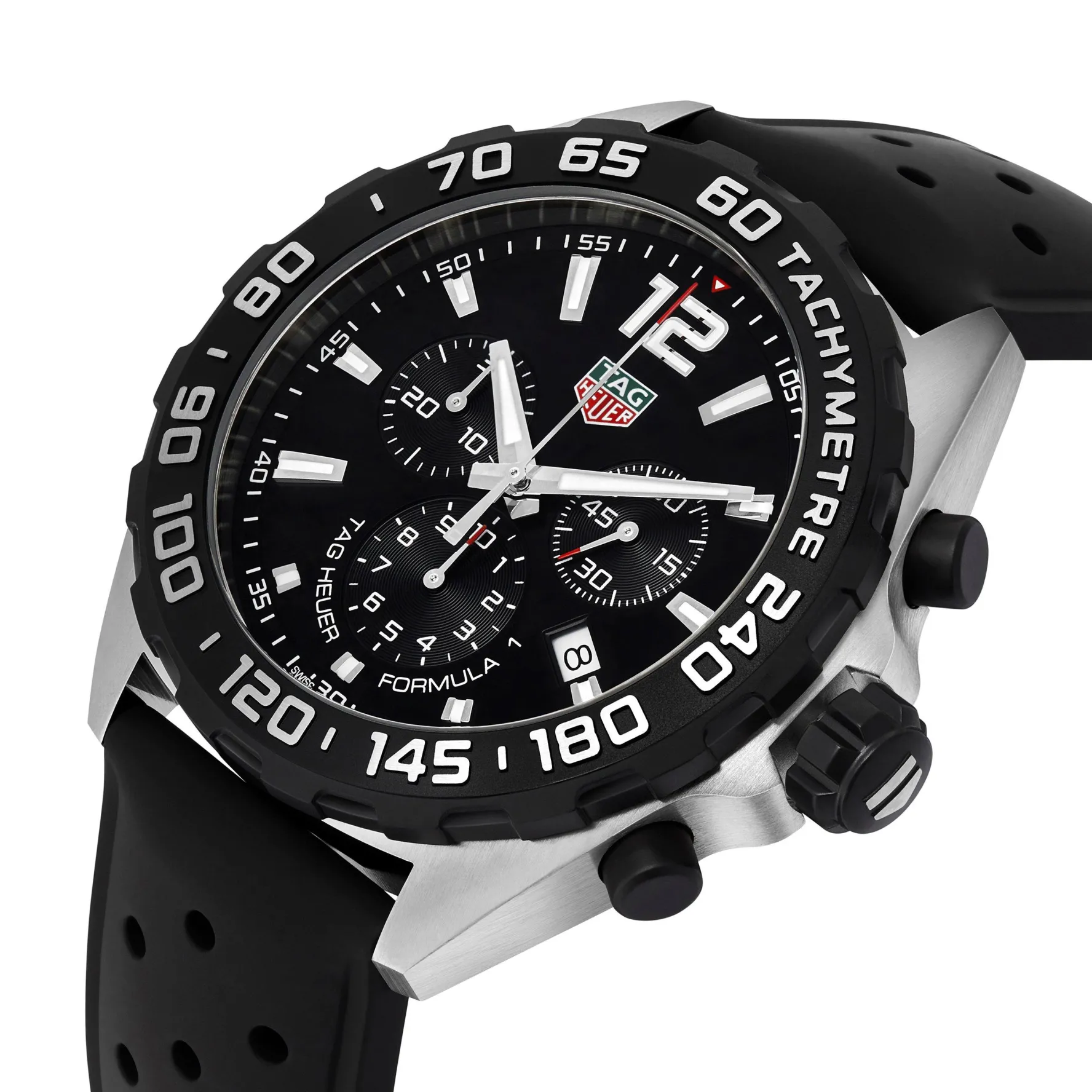 TAG Heuer Formula 1 Quartz Men's Black Rubber Chronograph 43mm Watch