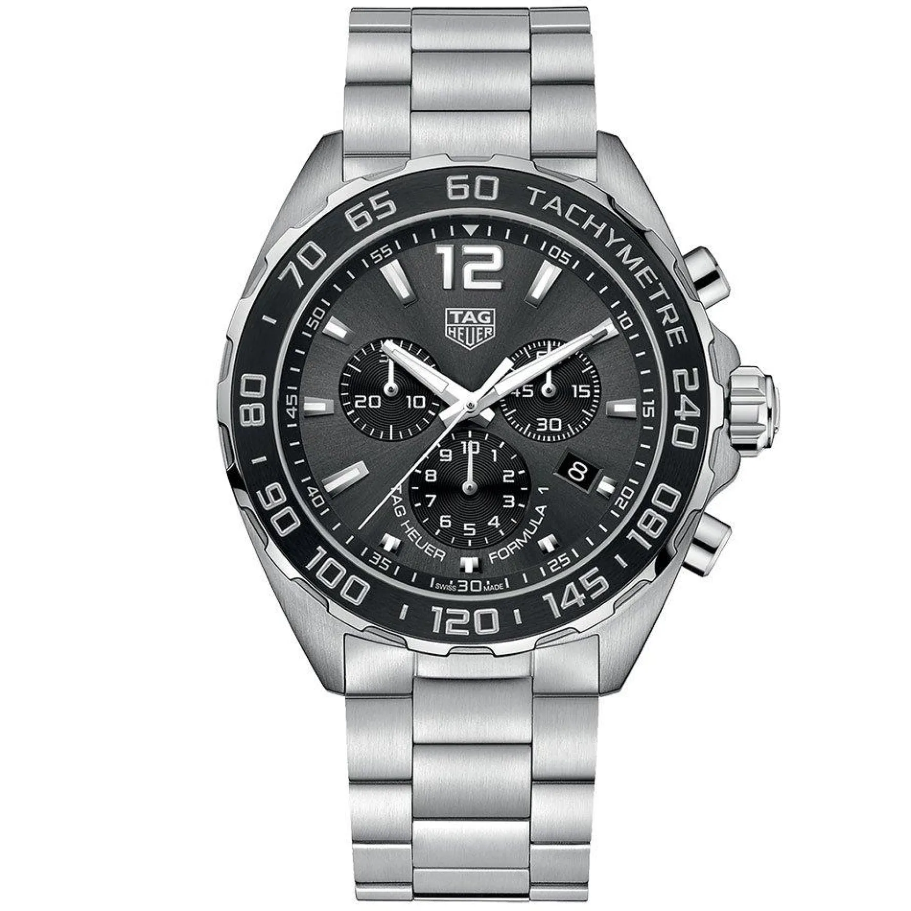 TAG Heuer Formula 1 Quartz Men's Grey Steel Chronograph 43mm Watch