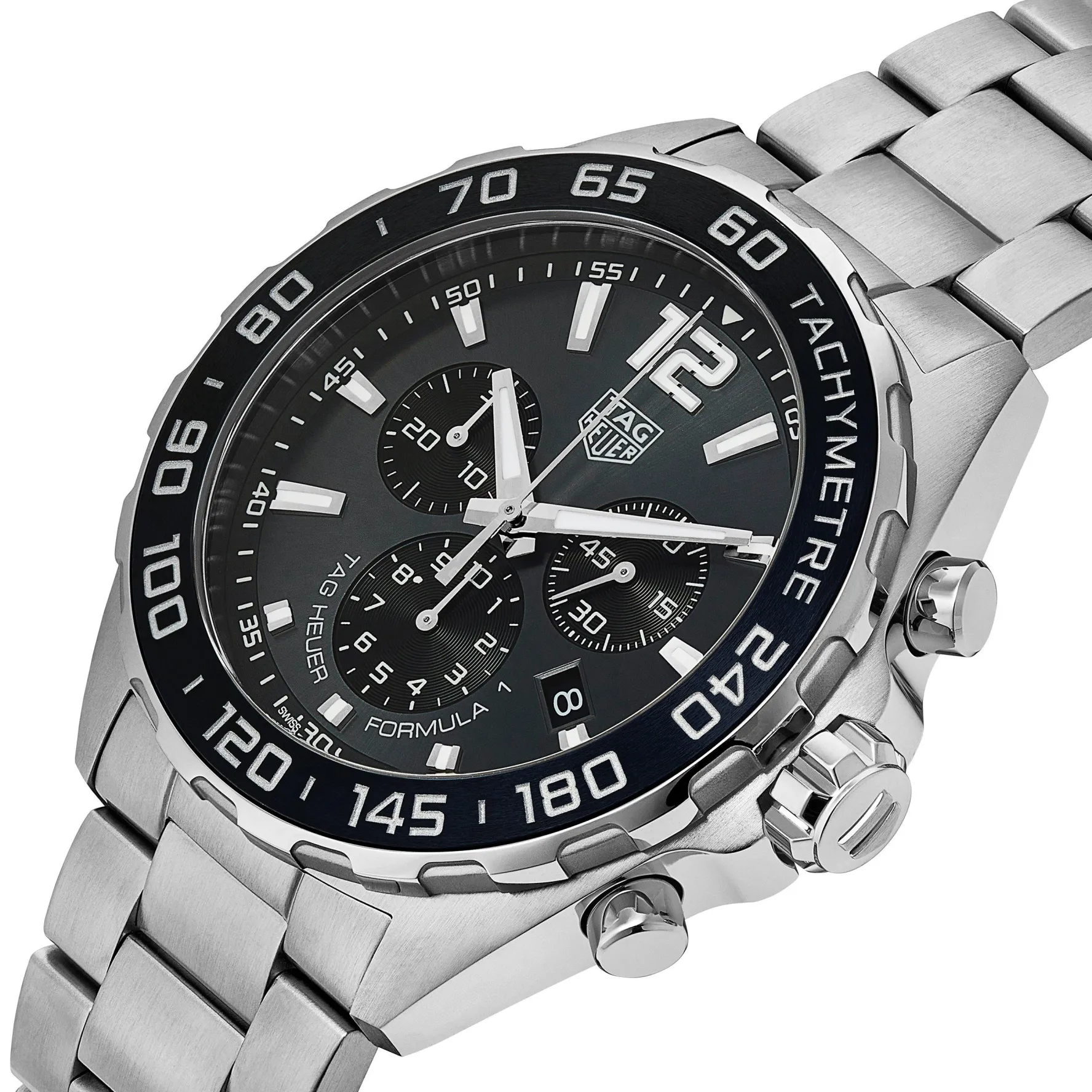 TAG Heuer Formula 1 Quartz Men's Grey Steel Chronograph 43mm Watch