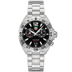 TAG Heuer Formula 1 Quartz Men's Black Steel Alarm 41mm Watch