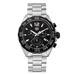 TAG Heuer Formula 1 Quartz Men's Black Steel Chronograph 43mm Watch