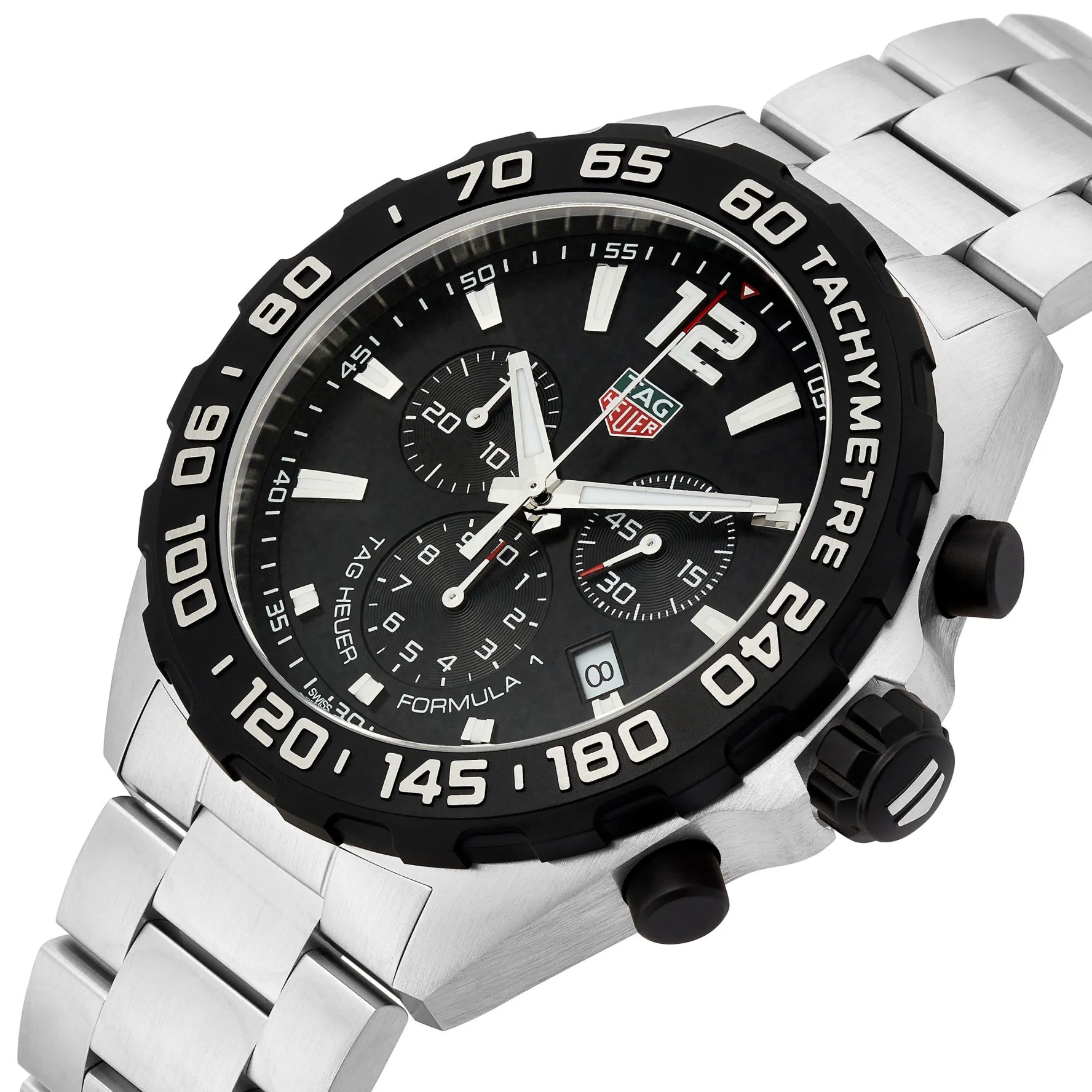 TAG Heuer Formula 1 Quartz Men's Black Steel Chronograph 43mm Watch