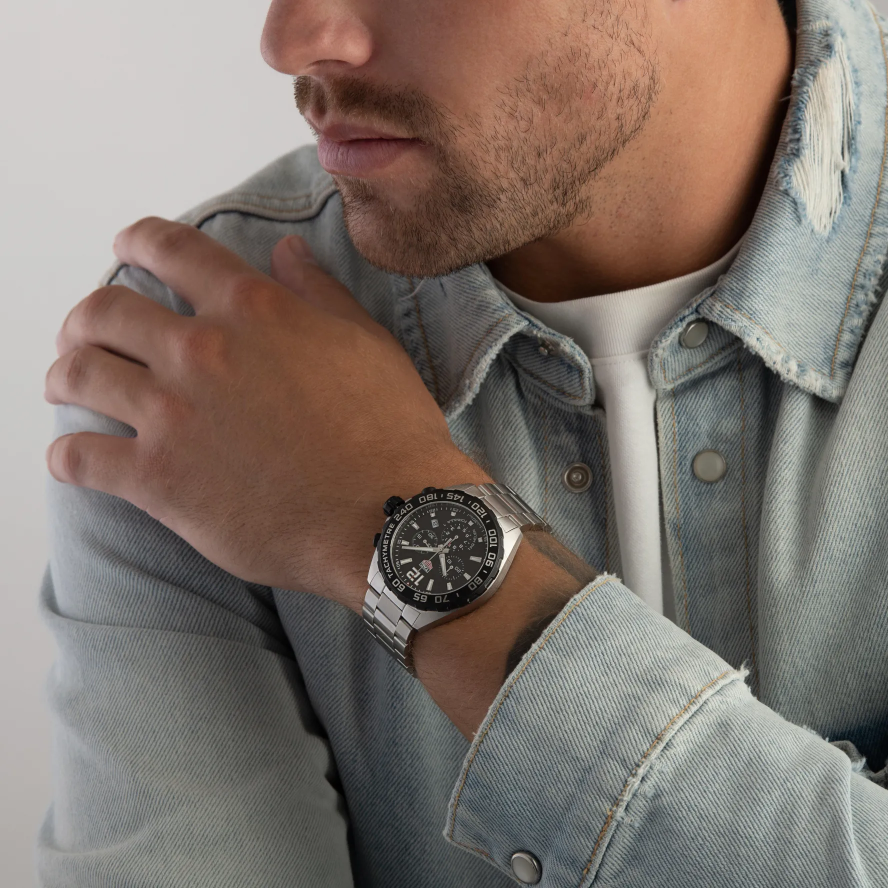 TAG Heuer Formula 1 Quartz Men's Black Steel Chronograph 43mm Watch