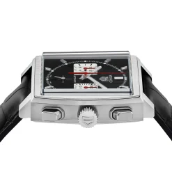 TAG Heuer Monaco 160 Special Edition Heuer 02 Automatic Men's Black Leather Chronograph 39mm Watch
