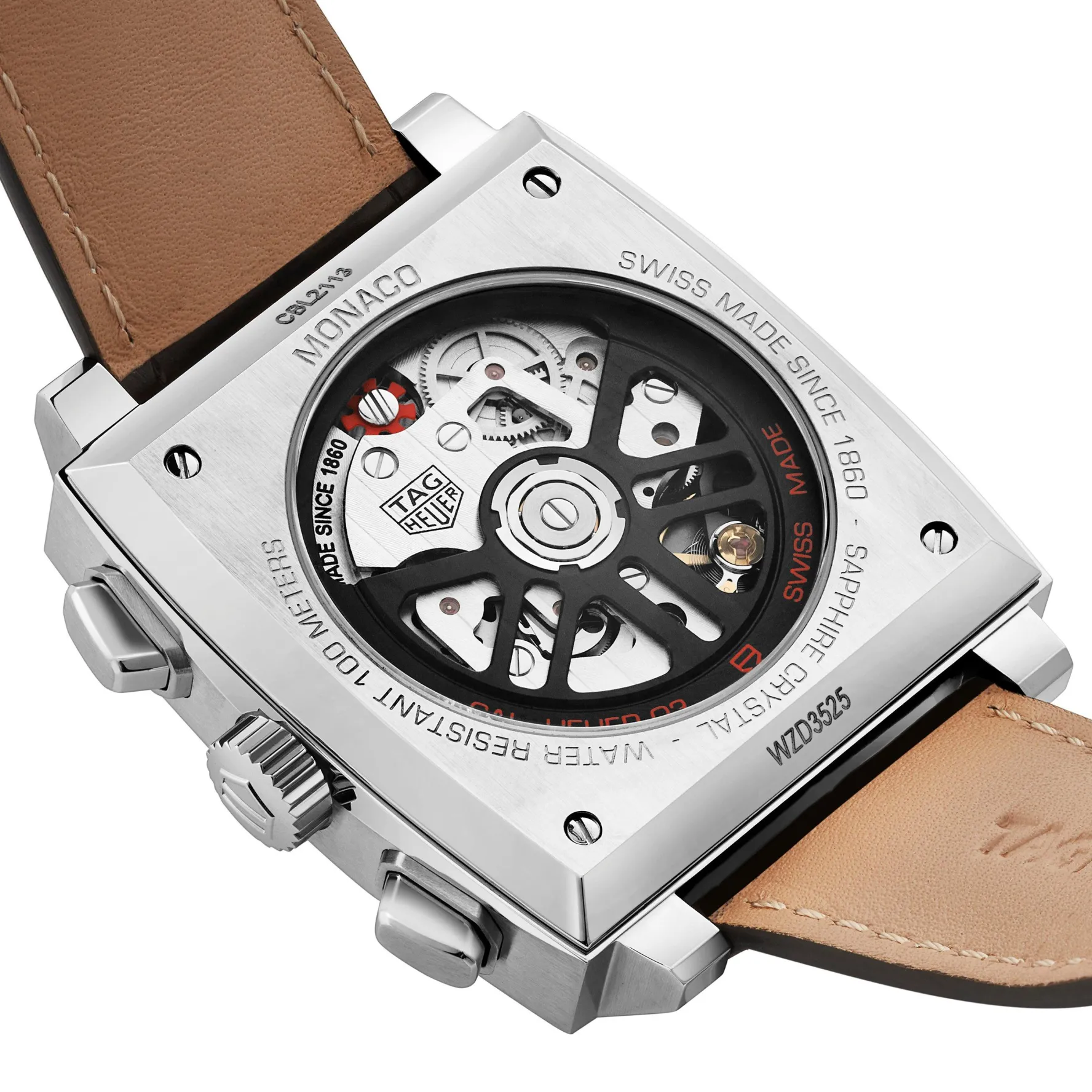TAG Heuer Monaco 160 Special Edition Heuer 02 Automatic Men's Black Leather Chronograph 39mm Watch