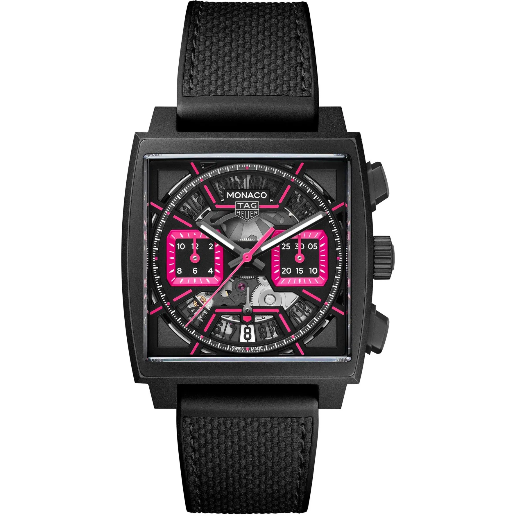 TAG Heuer Monaco Skeleton Pink 39mm Titanium Chronograph Automatic Men's Watch