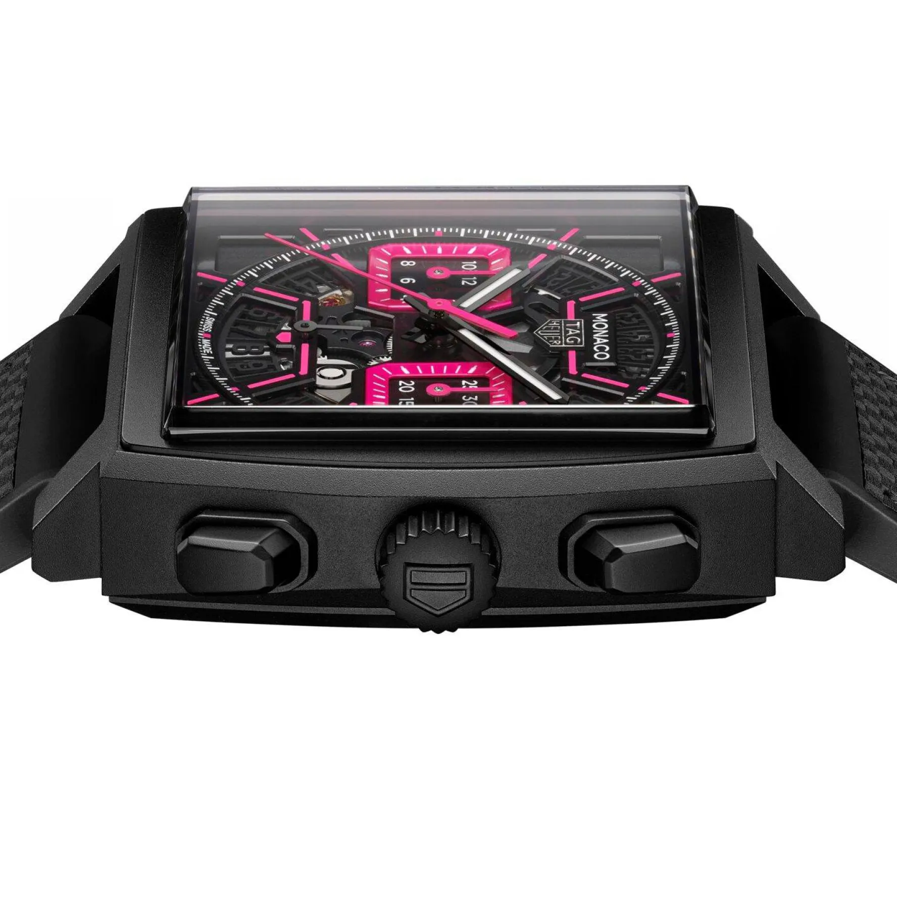 TAG Heuer Monaco Skeleton Pink 39mm Titanium Chronograph Automatic Men's Watch